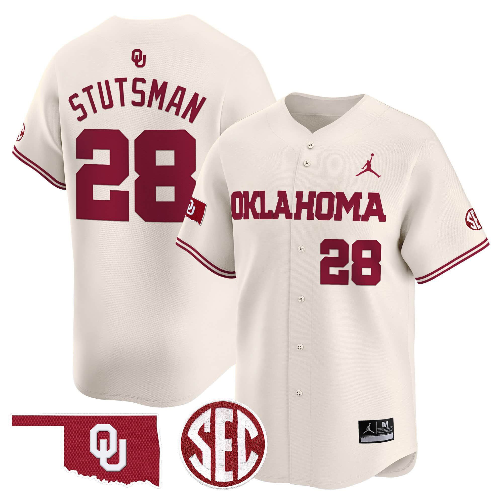 Men Oklahoma Sooners #28 Stutsman Cream 2024 Vapor Premier Limited NCAA Jersey->ncaa teams->NCAA Jersey